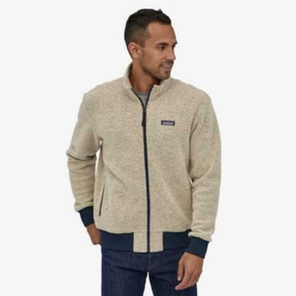 Patagonia Other - Patagonia Woolyester Fleece Jacket Full Zip Oat Navy Tan Men's Large H11922